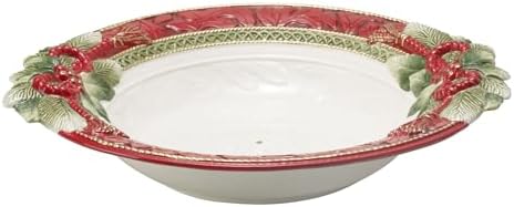 Fitz and Floyd Holiday Home Garland Serving Bowl, 16 Inch