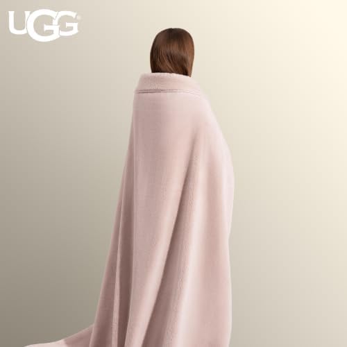 UGG Whitecap Throw Blanket, Soft Fleece Blanket, 50" x 70", Quartz