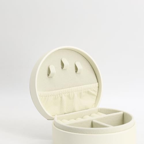 COLLECTIVE HOME Small Travel Jewelry Case for Women, Detachable Handle
