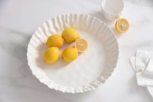Pampa Bay Mascali Bianca Round Deep Server, 15" x 15" x 2.5"