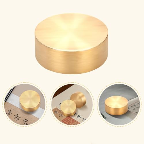 2pcs Copper Plated Heavy Paper Weights, Chinese Calligraphy Heavy