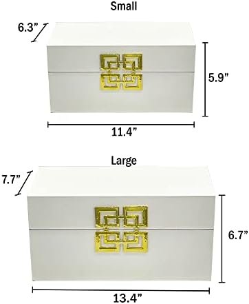 Galt International Large & Small Decorative Storage Box w/Hinged Lid