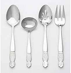 Unknown1 Pineapple Stainless Steel 4-Piece Hostess Set Metal