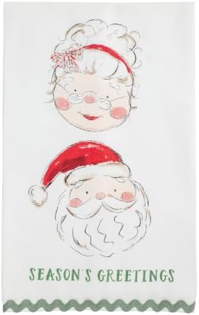 Mud Pie Mr and Mrs Printed Towel, Decorative Cotton Kitchen Towel