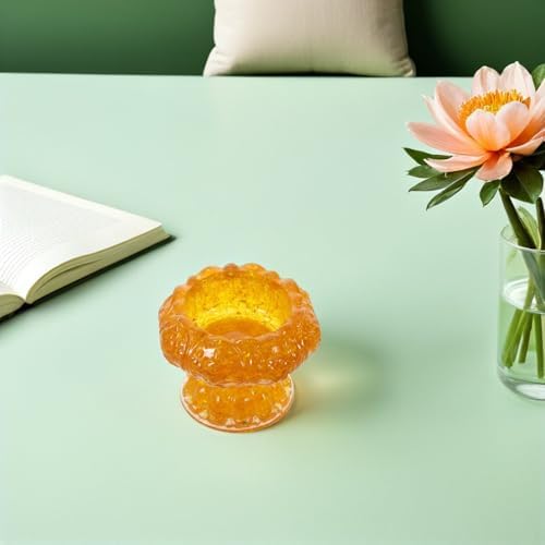 Crystal Resin Lotus Jewelry Dish, Footed Trinket Bowl for Necklaces