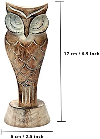 KSJONE Gift Packaged Unique Owl Spectacle Holder Wooden Eye glasses