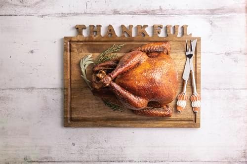 Mud Pie Thanksgiving Thankful Carving Board Set