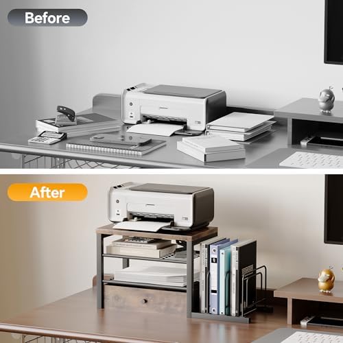 Homeiju Wood Desk Organizer with Drawers, Desk File Organizer with 3