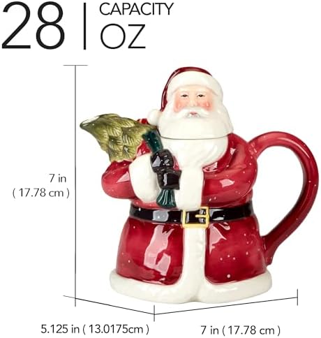 Santa’s Secret 3-D Holiday Teapot – Pour festive warmth with this