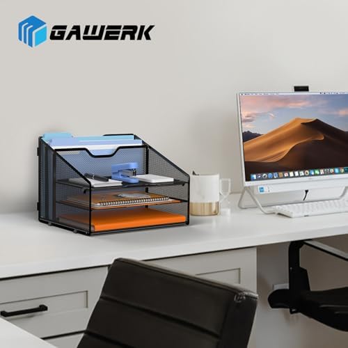 GAWERK Desk File Organizer Paper Letter Tray File Holder Office Rack