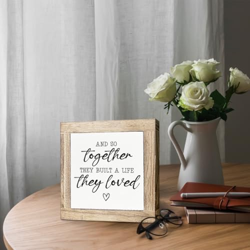 Family Wood Sign, And So Together They Built A Life They Loved