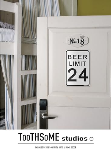 Beer Limit 12" x 8" Tin Funny Traffic Sign Man Cave Decor