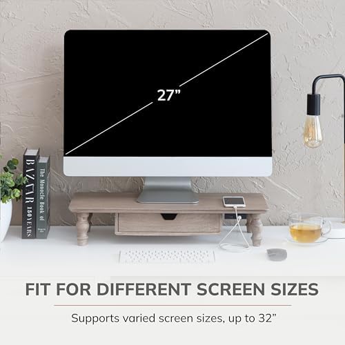 Anji Mountain Monitor Stand for Desk - Desktop Organizer & Laptop