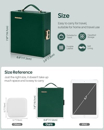 Enthralite Portable Travel Jewelry Case: Jewelry Box with Lock and
