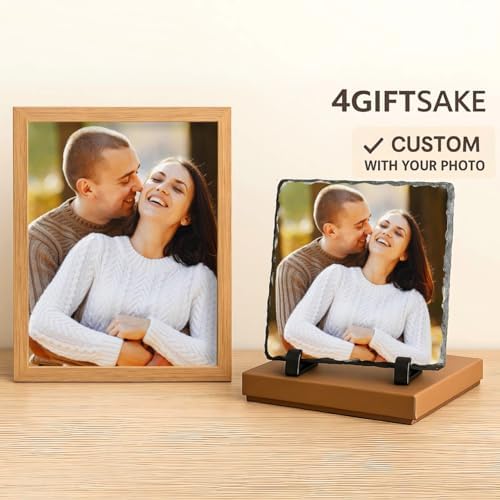 Custom Stone Plaque Picture Frame SquareShape Custom Framed Photo