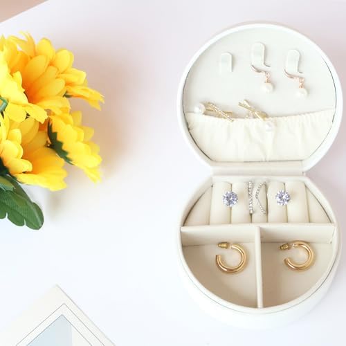 Travel Jewelry Case,Personalized Jewelry Box,Elegant Half-Moon Design