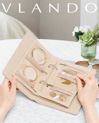 VLANDO Travel Jewelry Case,Graduation Gifts,Jewelry Organizer Box with