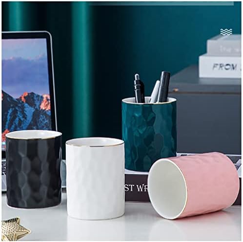 Ceramic Pen Holder Stand Cup Pencil Holder Organizer Makeup Brush