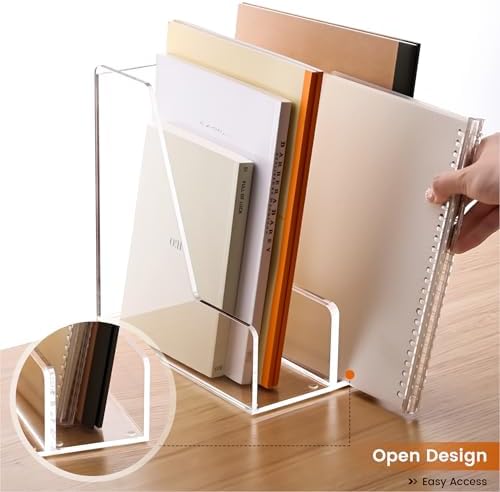 YUXUN Acrylic Magazine File Holder,Clear Desk Organizer File Holder