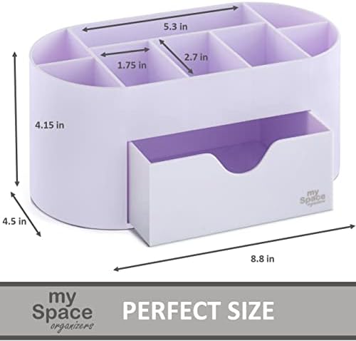 My Space Organizers Lavender Desk Organizer for Office Supplies and