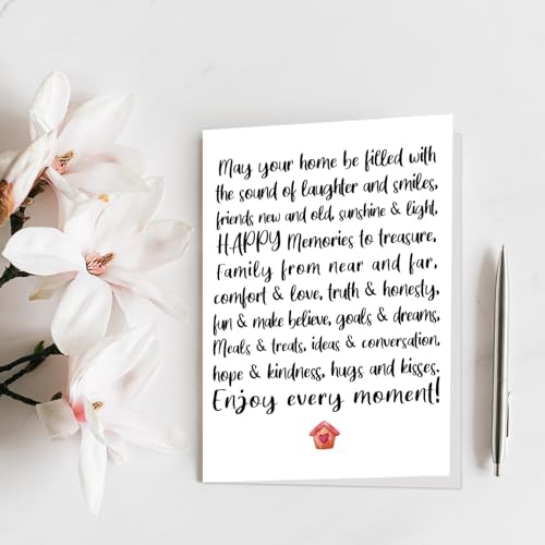 Qiliji New Home Card, New House Card for Men Women, Housewarming Card