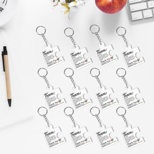 Team Appreciation Gifts Bulk Thank You Keychains for Coworkers