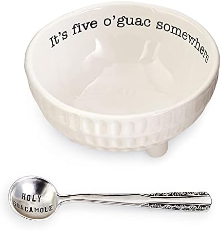 Mud Pie Guacamole Gift Box Set | Includes Circa Guacamole Bowl and Kitchen Towel
