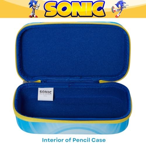 Sonic the Hedgehog Pencil Case Set, Gel Pens & Stickers, School