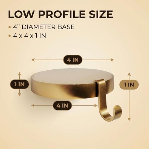 Lulu Decor, Low Profile Sturdy Heavy Round Gold Metal Base Stocking
