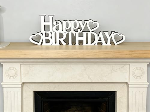 Happy Birthday Table Sign,Wooden Happy Birthday Letter Decor