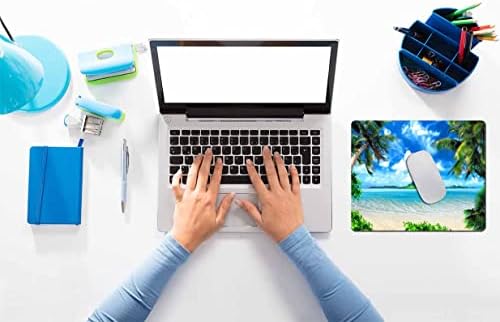 Beach Mouse Pad, Tropical Palm Trees and Cool Seawater Island