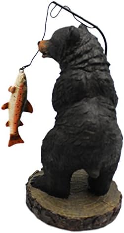 StealStreet SS-G-54267 Black Bear Fishing on Black Rock Figurine, 7"
