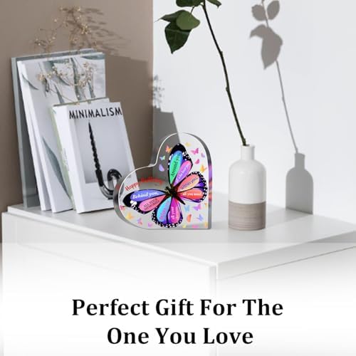 Butterfly Acrylic Birthday Gift, Keepsake for Women, Men, Friends