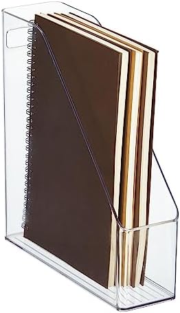 mDesign Plastic Slim Vertical File Folder Storage Organizer Bin with
