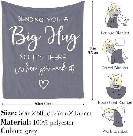 Pubrave Get Well Gifts for Women/Men, Birthday Gifts Hug Blanket