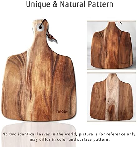 hecef Cheese Board set of 3,a Acacia Wood Cheese Plate, a Knife, a