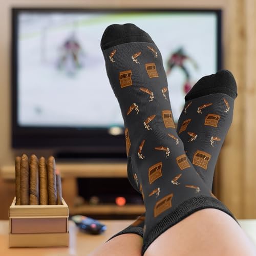 Cigar Gifts For Men - Cigar Socks, Smoker Accessories, Funny Gift
