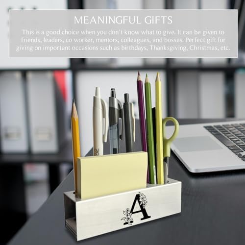 akeke Letter A Monogram Personalized Pencil Holder Gifts for Work