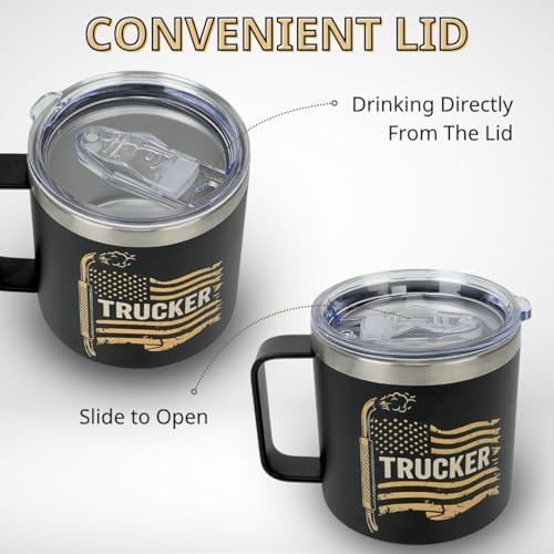 Fathers Day Gift For Truck Driver Dad Insulted Coffee Mug 14 Oz With