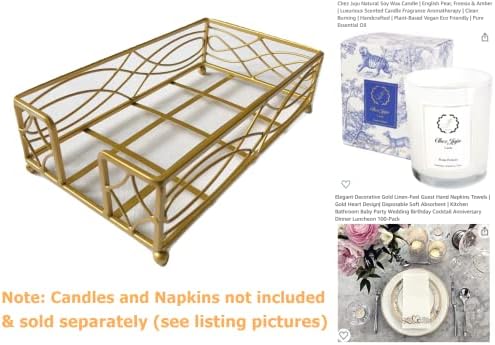 Antique Gold Elegant Sturdy Guest Napkin Holder | Premium Disposable