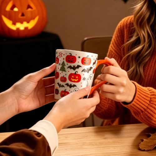 YUN TAO Halloween Mug, 11 Oz Ceramic Nightmare Before Christmas Mug