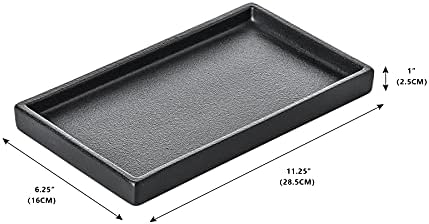 Ceramic Makeup Tray Redelaenor, Black Bathroom Accessories Holder for