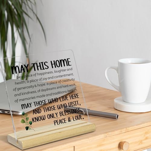 House Warming Gifts New Home for Women,Men,May This Home Acrylic Desk