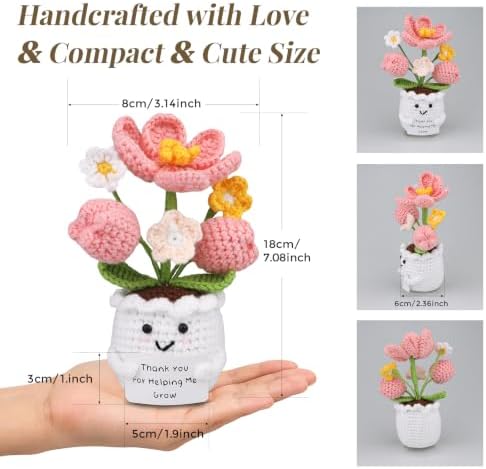 Handmade Crochet Tulip Flower, Appreciation Thank You Gift for