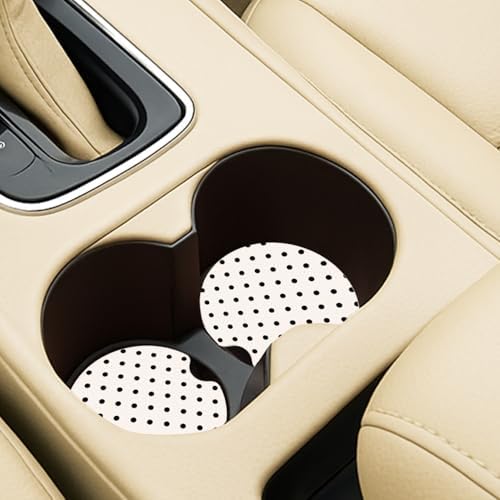 Ceramic Car Coasters – Absorbent Car Cup Holder Coaster Set for Women