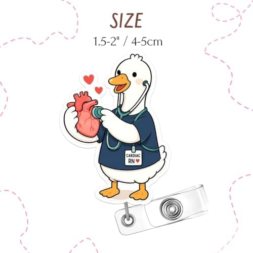 9PC Cardiac Badge Reels Bulk Gift Set Cardiology Heart EKG Doctor