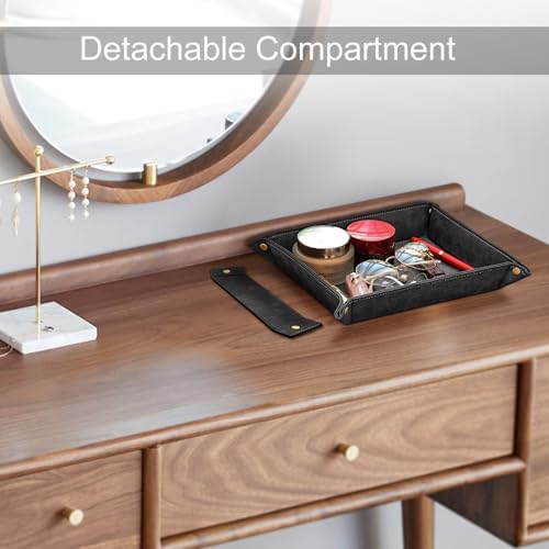 SITHON Valet Tray Desktop Storage Organizer with 2 Compartments