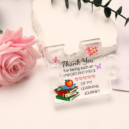 Funnli Teacher Gifts, Acrylic Plaque Teacher Appreciation Gifts