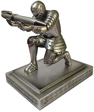 PEN KIT MALL Executive Kneeling Knight Pen Holder - Fancy Black-Inked