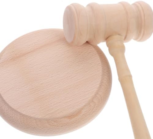 Reusable Wooden Judge Gavel Set with Base for Elegant Display